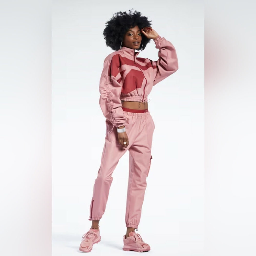 Reebok X Cardi B Sandy Rose Cargo Joggers NWOT
